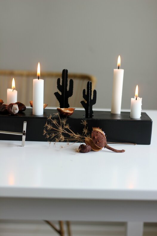 3D kaktus för ljusstakar, 2-pack