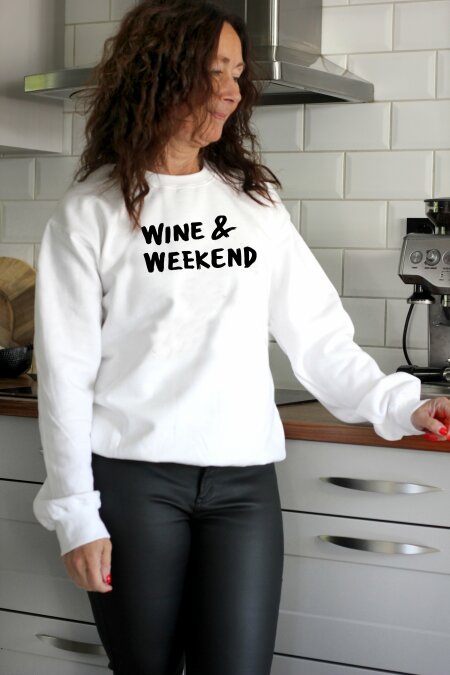 Sweatshirt WINE &amp; WEEKEND (fler frger)