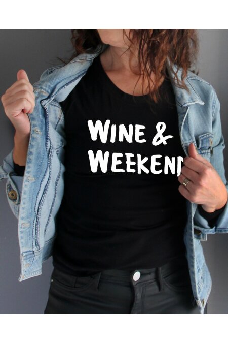 T-shirt WINE &amp; WEEKEND (fler frger)