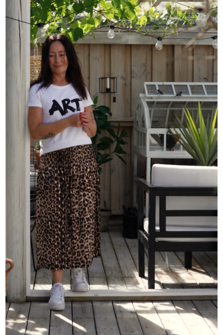 Klnning/kjol med smock LEOPARD