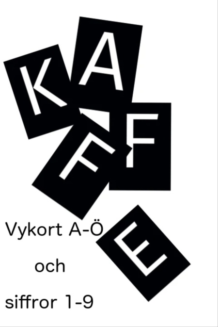 Vykort bokstver A -  &amp; siffror
