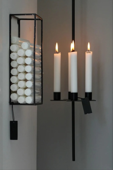 Ljusstake long svart