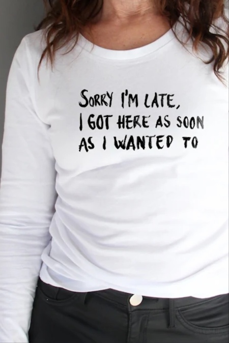 Långärmad T-shirt SORRY I´M LATE Långärmad T-shirt SORRY I´M LATE