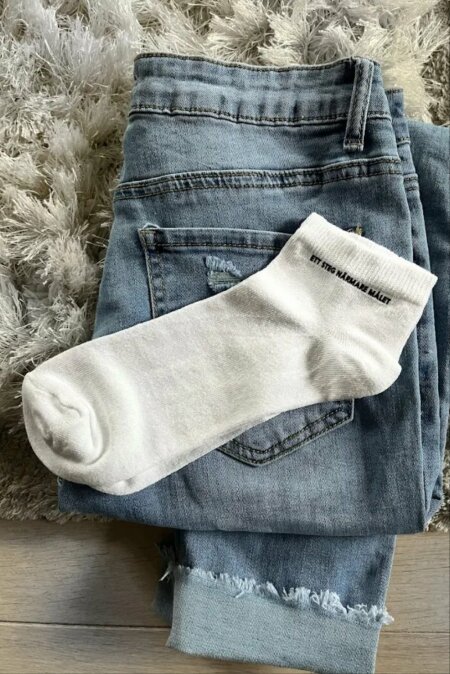 Ankelstrumpa "IDAG BLIR DEN BÄSTA DAGEN" Ankelstrumpa "IDAG BLIR DEN BÄSTA DAGEN"