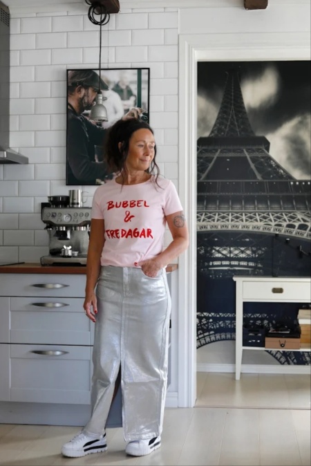 Jeanskjol SILVER (endast XS kvar)