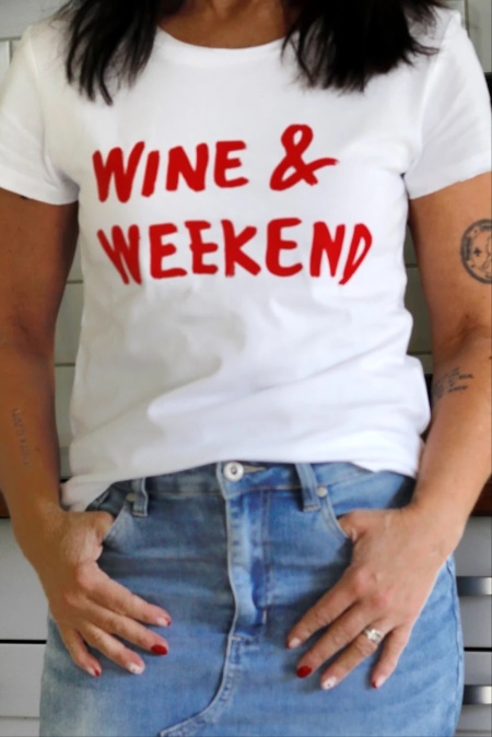 T-shirt WINE & WEEKEND  T-shirt WINE & WEEKEND