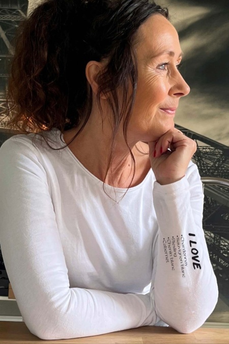 Lngrmad t-shirt VITT VIN (fler frger)