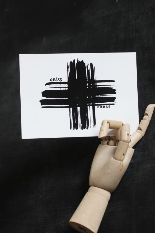Vykort "Criss cross"