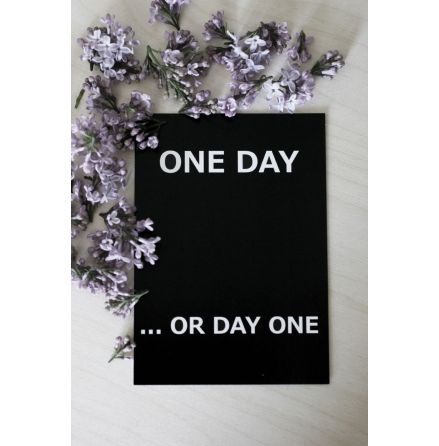 Vykort "One day"